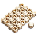 LTWFITTING Brass Pipe Internal Hex Head Plug Fittings 1/2 Inch Male NPT Air Fuel Water Boat (Pack of 25)