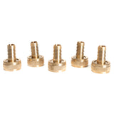 LTWFITTING Brass 1/2 Inch Barb x 3/4 Inch FHT Hose Repair/Connector,Garden Hose Fitting(Pack of 5)