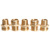 LTWFITTING 3/4 Inch MHT x 1/2 Inch MIP Brass Hose Adapter,Brass Garden Hose Fitting(Pack of 5)
