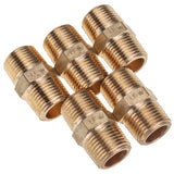 LTWFITTING Lead Free Brass Pipe Hex Nipple Fitting 3/8 Inch Male NPT Air Fuel Water(Pack of 5)