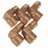 LTWFITTING Lead Free Brass Pipe 90 Deg 1/8 Inch NPT Street Elbow Forged Fitting (Pack of 5)