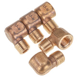 LTWFITTING Lead Free Brass Pipe 90 Deg 1/4 Inch NPT Street Elbow Forged Fitting (Pack of 5)