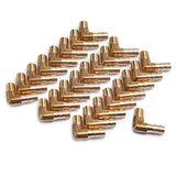 LTWFITTING Lead Free 90 Deg Elbow Brass Barb Fitting 5/16 Inch Hose Barb x 1/8 Inch Male NPT Thread Fuel Boat Water (Pack of 25)