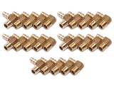 LTWFITTING Lead Free 90 Deg Elbow Brass Barb Fitting 5/16 Inch Hose Barb x 1/4 Inch Male NPT Thread Fuel Boat Water (Pack of 25)