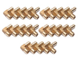 LTWFITTING Lead Free 90 Deg Elbow Brass Barb Fitting 3/8 Inch Hose Barb x 1/4 Inch Male NPT Thread Fuel Boat Water (Pack of 25)