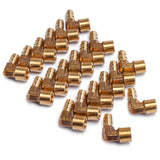 LTWFITTING Lead Free 90 Deg Elbow Brass Barb Fitting 3/8 Inch Hose Barb x 3/8 Inch Male NPT Thread Fuel Boat Water (Pack of 20)