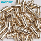 LTWFITTING Lead Free Brass PEX Crimp Fitting 1/2-Inch x 3/4-Inch PEX Reducing Coupling (Pack of 300)
