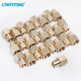 LTWFITTING Lead Free Brass 3/4-Inch PEX x 1/2-Inch Female NPT Adapter, Brass Crimp PEX Fitting (Pack of 25)