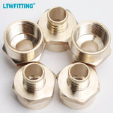 LTWFITTING Lead Free Brass PEX Adapter Fitting 3/4-Inch PEX x 3/4-Inch Female NPT Crimp Adaptor (Pack of 5)