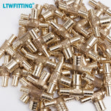 LTWFITTING Lead Free Brass PEX Crimp Fitting 1/2-Inch x 1/2-Inch x 3/4-Inch PEX Reducing Tee (Pack of 300)
