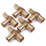 LTWFITTING Lead Free Brass PEX Crimp Fitting 1/2-Inch x 3/4-Inch x 3/4-Inch PEX Tee (Pack of 250)