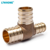 LTWFITTING Lead Free Brass PEX Crimp Fitting 1/2-Inch x 3/4-Inch x 3/4-Inch PEX Tee (Pack of 25)