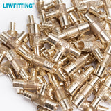 LTWFITTING Lead Free Brass PEX Crimp Fitting 3/4-Inch x 1/2-Inch x 1/2-Inch PEX Tee (Pack of 250)