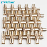 LTWFITTING Lead Free Brass PEX Crimp Fitting 3/4-Inch x 3/4-Inch x 3/4-Inch PEX Tee (Pack of 25)
