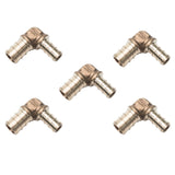 LTWFITTING Lead Free Brass PEX Crimp Fitting 3/8-Inch x 1/2-Inch PEX Elbow (Pack of 5)