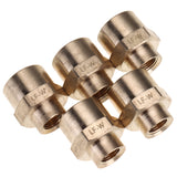 LTWFITTING Lead Free Brass Pipe Fitting 3/8 Inch x 1/8 Inch Female NPT Reducing Coupling (Pack of 5)