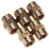 LTWFITTING Lead Free Brass Pipe Fitting 1/4 Inch Female NPT Coupling Water (Pack of 5)