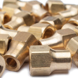 LTWFITTING Brass 1/4 Inch OD 45 Degree Flare Long Forged Nut,Flare Tube Fitting(Pack of 300)