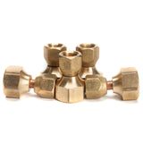 LTWFITTING Brass 3/8 Inch OD x 1/4 Inch OD Flare Forged Reducing Swivel Nut Union Tube Fitting(Pack of 5)