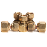 LTWFITTING Brass 1/2 Inch OD x 3/8 Inch OD Flare Forged Reducing Swivel Nut Union Tube Fitting(Pack of 5)