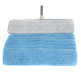 LTWHOME Value Pack of Aluminum Detachable 24'' Flat Mop for Floor, Wall,Window + 6pcs Microfiber Mop Pad Refills (Color Blue)