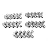 Nickel Plating 90 Deg Elbow Brass Barb Fitting 1/2 Inch Hose ID x 1/2 Inch Hose ID Air/Water/Fuel/Oil/Inert Gases (Pack of 25)