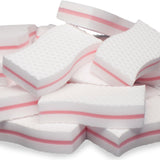LTWHOME High Density Cuty Pink Interlayer Extra Large 5.5 Inch x 2.75 Inch x 1.38 Inch Magic Cleaning Eraser Wave Type Melamine Sponge (Pack of 100)