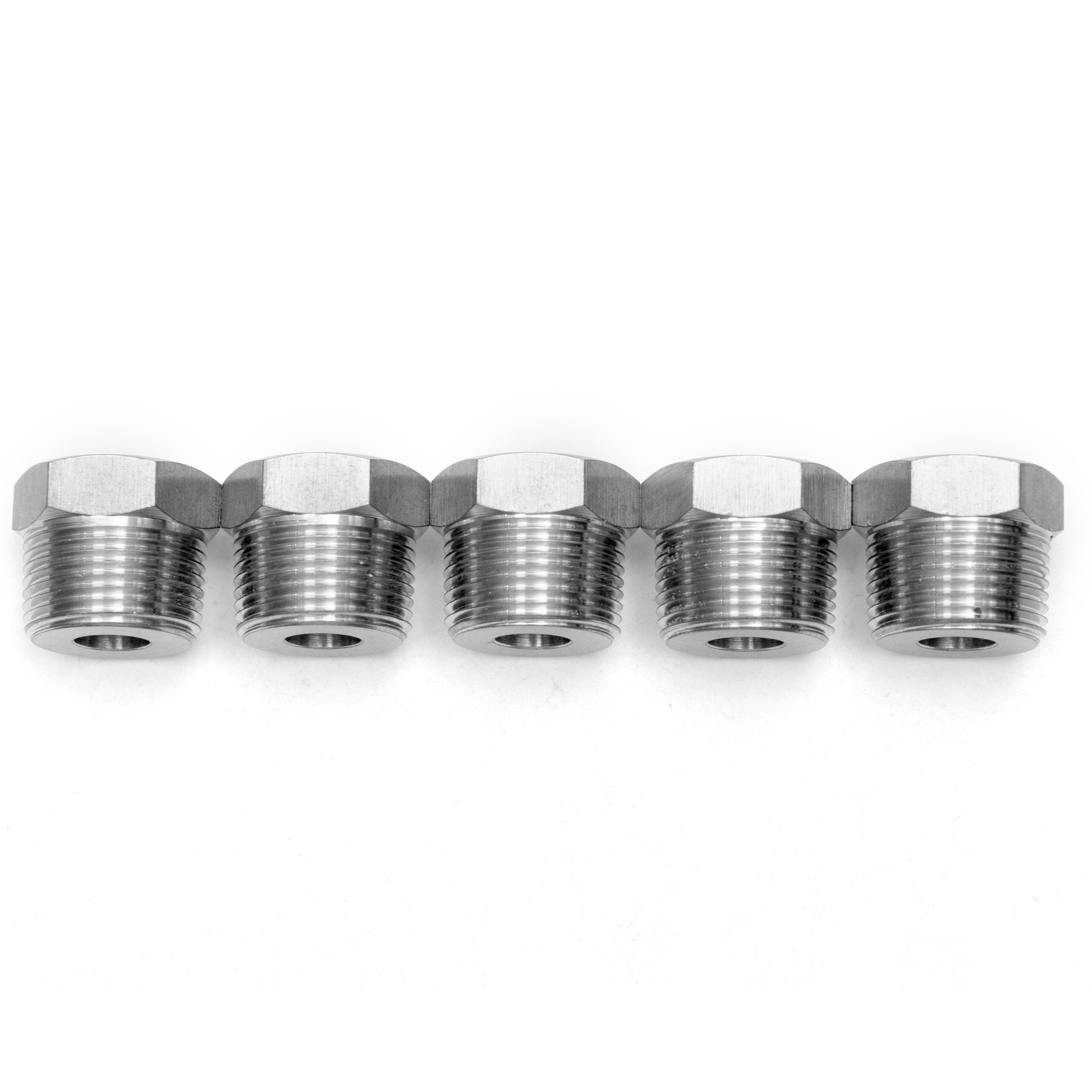 LTWFITTING Bar Production Stainless Steel 316 Pipe Hex Bushing Reducer Fittings 3/4 Inch Male x 1/4 Inch Female NPT Fuel Water Boat (Pack of 5)
