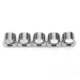 LTWFITTING Bar Production Stainless Steel 316 Pipe Hex Bushing Reducer Fittings 1/2 Inch Male x 1/8 Inch Female NPT Fuel Water Boat (Pack of 5)