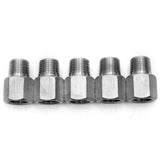 LTWFITTING Bar Production Stainless Steel 316 Pipe Fitting 1/8 Inch Female x 1/8 Inch Male NPT Adapter Air Fuel Water (Pack of 5)