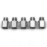 LTWFITTING Bar Production Stainless Steel 316 Pipe Fitting 3/8 Inch Female x 1/4 Inch Male NPT Adapter Air Fuel Water (Pack of 5)