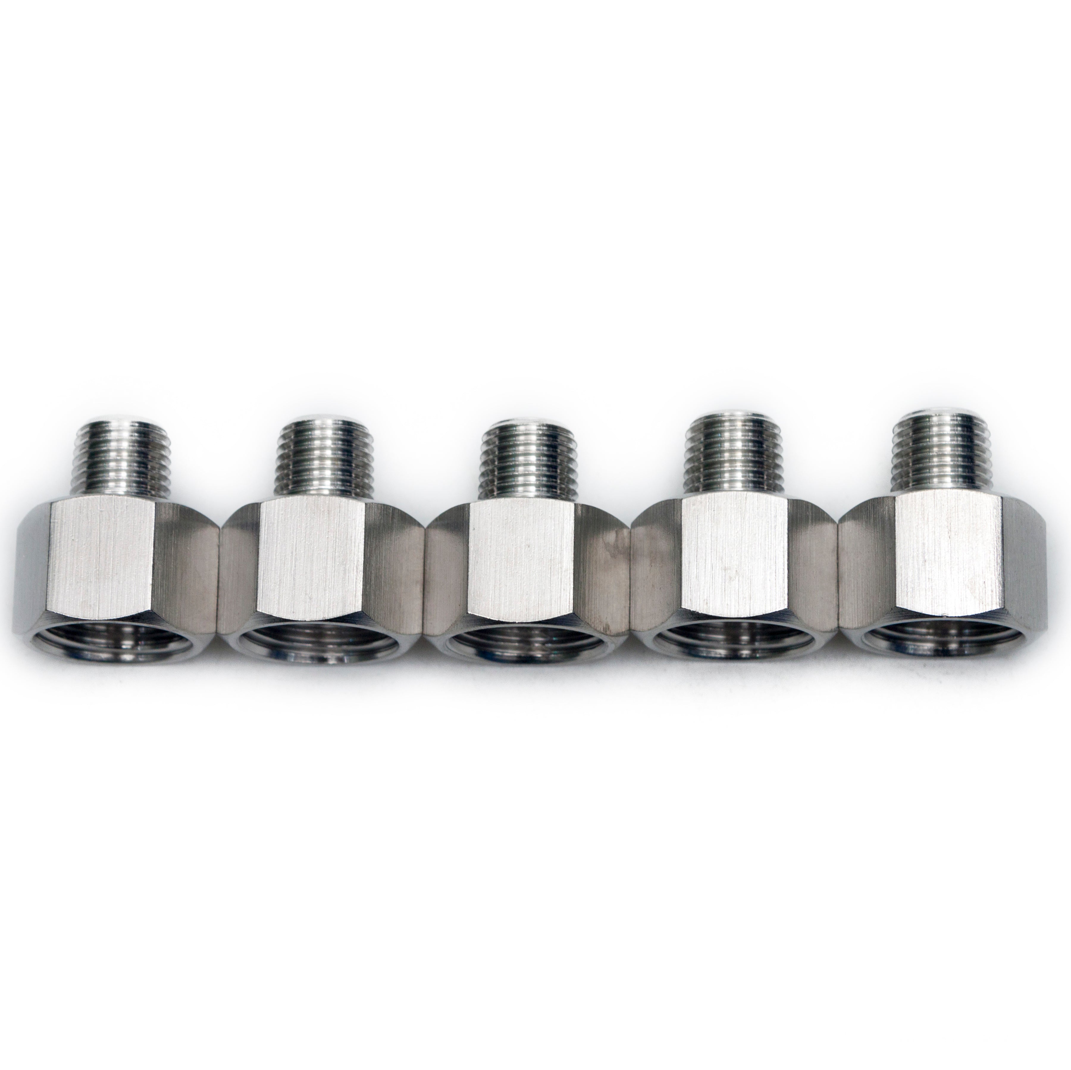 LTWFITTING Bar Production Stainless Steel 316 Pipe Fitting 1/2 Inch Female x 1/4 Inch Male NPT Adapter Air Fuel Water (Pack of 5)