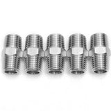 LTWFITTING Stainless Steel 316 Pipe Hex Nipple Fitting 1/4 Inch Male NPT Air Fuel Water (Pack of 5)