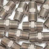 LTWFITTING Class 3000 Stainless Steel 316 Pipe Hex Nipple Fitting 3/8 Inch Male NPT Air Fuel Water (Pack of 200)