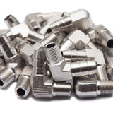 LTWFITTING 90 Degree Elbow Stainless Steel 316 Barb Fitting 3/8 Inch ID Hose x 1/8 Inch Male NPT Air Gas (Pack of 500)