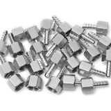 LTWFITTING Bar Production Stainless Steel 316 Barb Fitting Coupler 1/4 Inch Hose ID x 3/8 Inch Female NPT Air Fuel Water (Pack of 25)