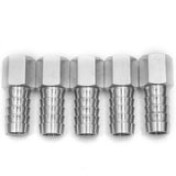 LTWFITTING Bar Production Stainless Steel 316 Barb Fitting Coupler 1/2 Inch Hose ID x 1/4 Inch Female NPT Air Fuel Water (Pack of 5)