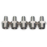 LTWFITTING Bar Production Stainless Steel 316 Barb Fitting Coupler/Connector 3/4 Inch Hose ID x 1 Inch Male NPT Air Fuel Water (Pack of 5)