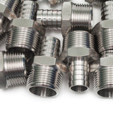 LTWFITTING Bar Production Stainless Steel 316 Barb Fitting Coupler/Connector 3/4 Inch Hose ID x 1 Inch Male NPT Air Fuel Water (Pack of 100)