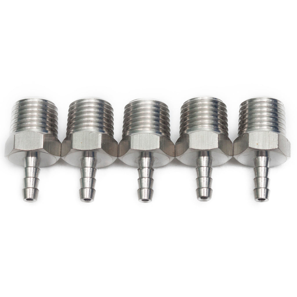 25-Pack Stainless Steel 316 Barb Fittings - 3/8" Hose ID X 1/8" Female NPT Connectors