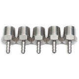 LTWFITTING Bar Production Stainless Steel 316 Barb Fitting Coupler/Connector 1/8 Inch Hose ID x 1/4 Inch Male NPT Air Fuel Water (Pack of 5)