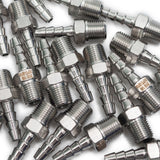 LTWFITTING Bar Production Stainless Steel 316 Barb Fitting Coupler/Connector 3/16 Inch Hose ID x 1/8 Inch Male NPT Air Fuel Water (Pack of 1200)