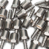 LTWFITTING Bar Production Stainless Steel 316 Barb Fitting Coupler/Connector 3/16 Inch Hose ID x 1/4 Inch Male NPT Air Fuel Water (Pack of 900)