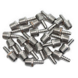LTWFITTING Bar Production Stainless Steel 316 Barb Fitting Coupler/Connector 1/4 Inch Hose ID x 3/8 Inch Male NPT Air Fuel Water(Pack of 25)