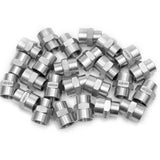 LTWFITTING Bar Production Stainless Steel 316 Pipe Fitting 3/8 Inch x 1/4 Inch Female NPT Reducing Coupling Water Boat (Pack of 25)